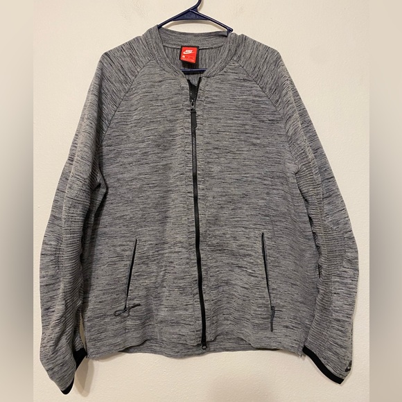 Nike Tech Knit Full Zip Bomber Jacket XL - Picture 3 of 10